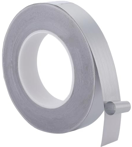 GORGECRAFT 50mX25mm Nastro Metallizzato per Specchi Modanatura In Argento Rivestimento per Pareti Adesivo per Carta Da Parati Bordo Piastrelle Giuntura Strisce Sigillanti per Armadietti Soffitti