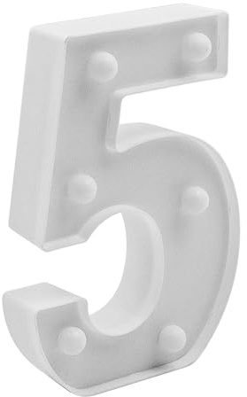 Hsthe Sea Number Light Sign LED Marquee Number Light Up 0-9 Digits Lights Sign for Home Party Bar Wedding Festival Birthday Decorations (5)