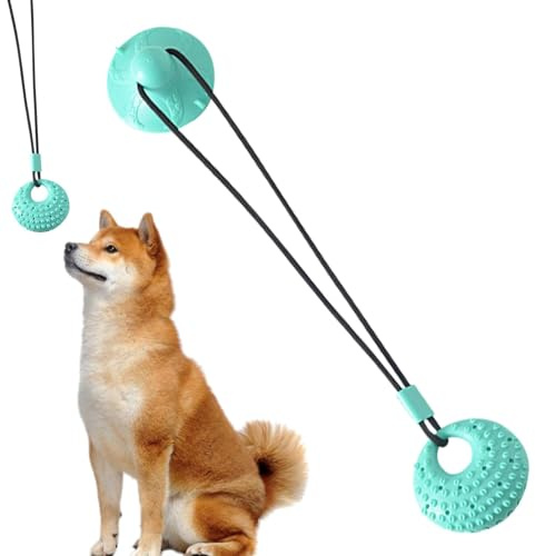 Fulenyi Dog Toy for Aggressive Chewers,Suction Cup Dog Toy,Tug of War Dog Toy - Puppy Enrichment Toys for Teeth Cleaning,