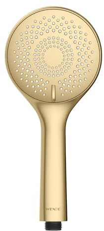 Rociador Watersaving, teleducha con sistema de ahorro de agua, 3 modos de rociado, Ø 11 cm, ABS, dorado