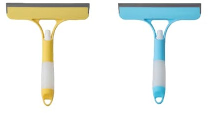 ROSSRORE 3 in 1 New Glass Window Squeegee,Household Multifunctional Glass Wiper with Built-in Spray Bottle and Sponge, Dual-sided three-in-one Wiper