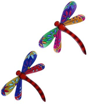Ciieeo 2pcs Lifelike Dragonfly Iron Wall Decor Dragonfly Pendant Art for Home Bar Decor