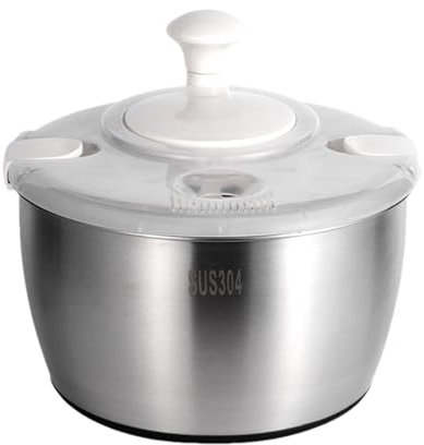 Secador de ensaladas, lavadora de ensalada y centrifugadora de ensaladas, centrifugadora de ensalada | Ensalada y escurridor de verduras de acero inoxidable para lavar y secar frutas vegetales