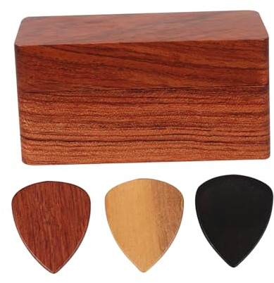 VICASKY Gitarren-Pick-Rack Gitarren-Pick-aufbewahrungsbox Gitarrenteile Plektrumbox Gitarrenzubehör Holzboxen