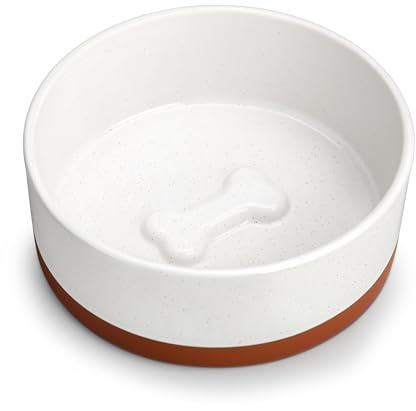 MALACASA Keramik Hundenapf – 1140 ml Futternapf für mittelgroße Hunde & Katzen – 3,5 Tassen, M Größe – Spülmaschinenfest – 1er Set