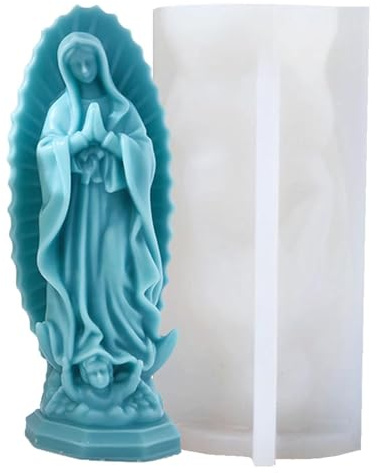 Bougie Vierge Marie Moule 3D en silicone Cire en silicone Art
