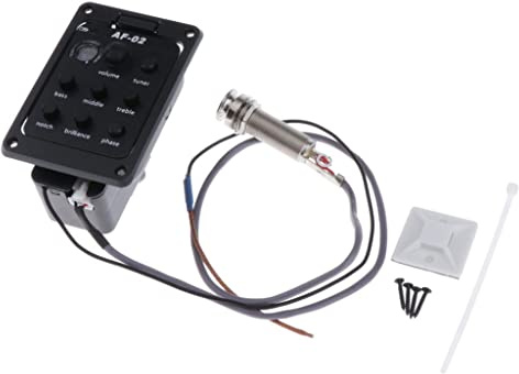 4-Band-Akustikgitarre Preamp EQ Equalizer Pickup Tuner Piezo