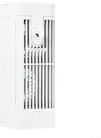 HpLive Tragbarer Luftkühler, Sommer Mini Air Conditioner, 3 Geschwindigkeiten Air Conditioner, USB-Ventilator für Schreibtisch, Haus und Büro, weiß(No battery life)