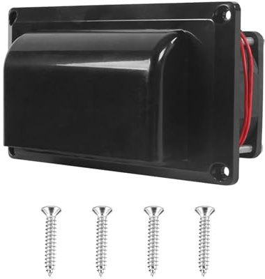 Flylin Entlüftungs Abluftventilator 12V 15W, Wohnwagen-Seitenlüfte Seite Air Vent Fan Lüftung Lüftungsschlitz, Cargo Trailer Ventilation Abluftventilator für Wohnwagen Wohnmobil Anhänger RV (schwarz)