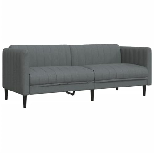 ChicAbode Sofa 3-Sitzer Dunkelgrau Stoff Polstersofa mit Stützbeinen, Dreisitzer Loungesofa Designsofa für Wohnzimmer, Couch Wohnzimmersofa