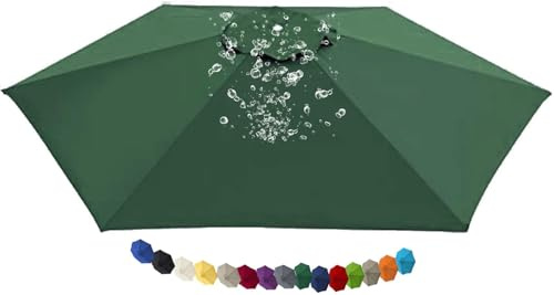 Sonnenschirm Ersatzbezug 8/6 Streben, Ersatz-Bezug, Sonnenschirmbezug für Gartenschirm Terrassenschirm Sonnenschirm Ersatzbezug(N7,9.8 FT 300cm 6 Ribs)