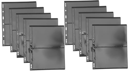 WEKAMOS Porta Francobolli 10 Tasche Doppio Lato in Pvc Trasparente Per Album Da Collezione, Supporto Per Raccolta e Conservazione Sicura Di Francobolli e Carte Collezionistiche