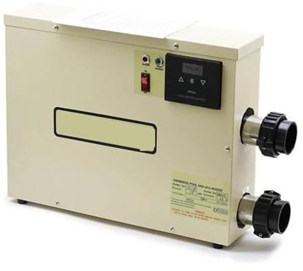JCKJWL Scaldabagno for Piscina da 5,5 kW a 11 kW con Display Touch Digitale, termostato for Pompa di Calore elettrica for vasche da Bagno e Spa Riscaldamento rapido ed efficiente(15kw 380)