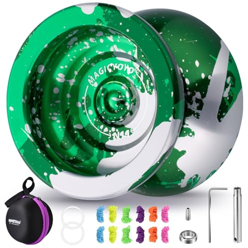 MAGICYOYO N11 JoJo profesional para jugadores intermedios, 2 en 1 YoYo para niños, principiantes, adultos, truco sin respuesta con rodamientos receptivos, incluye accesorios