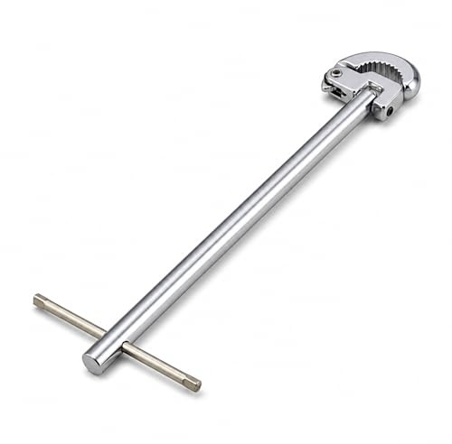 CHEOTIME Carbon Steel Plumbing Wrenches Tools for Sink Faucet, Adjustable | 180° Rotatable Head, Slide Handle, Water Pipe Wrench, Multifunction Spanner, Pipe Spanner Hand Tool for Water Pipe Repair