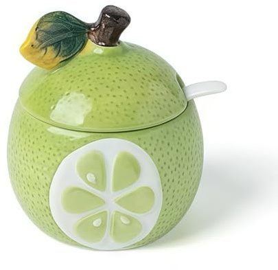 Zuccheriera con coperchio e cucchiaio, 750 ml, zuccheriera in ceramica, tinta unita, per bar