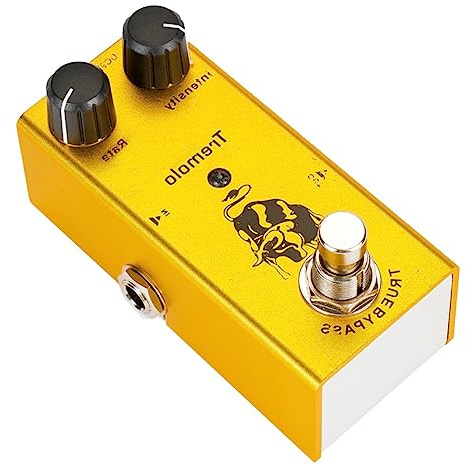 Mipcase Pedale Tremolo per Chitarra Mini in Lega Controllo Velocità e True Bypass, Effetto Unico per Chitarra Elettrica Perdita di Tono Minimale, Design Compatto