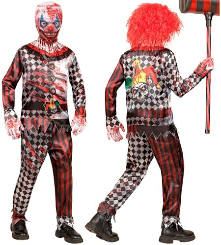 W WIDMANN MILANO Party Fashion - Costume da clown assassino per bambini, set con maschera, outfit completo per Halloween e Carnevale