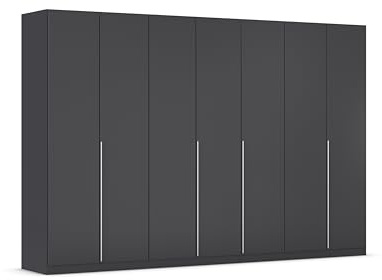 Rauch Möbel Alabama, Kleiderschrank, Farbe Grau metallic, Breite 315 cm | Schrank, 7-türig, Zubehör Basic, für Schlafzimmer, Kinderzimmer, Ankleidezimmer, Garderobe, Flur