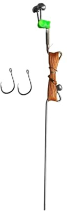 Tressify Automatisk fiskerigg med 20 m linje, markinsats, fjäderklockor, perfekt för svart karp och sköldpaddor
