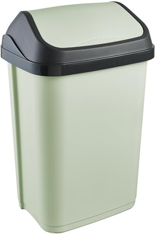 keeeper Swantje Avfallskorg Med Svänglock, 25 L, 33,5 X 25,5 X 53,5 Cm, Grön (Mjuk Grön)