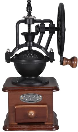 BESPORTBLE Molinillo de Café Manual Vintage de Madera Muelas de Cerámica Pequeño y Portátil para Uso en Hogar y Viaje Molinillos de Café Manuales y Prensa Francesa