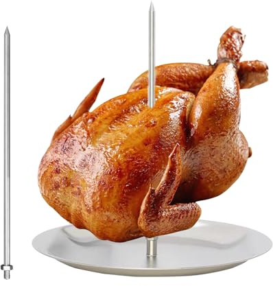 Spiedo verticale – Supporto staccabile per spiedini da 25,4 cm, per griglia, supporto per spiedo brasiliano | Strumento per arrostire carne in casa all'aperto Tacos Al Pastor Shawarma kebab forno