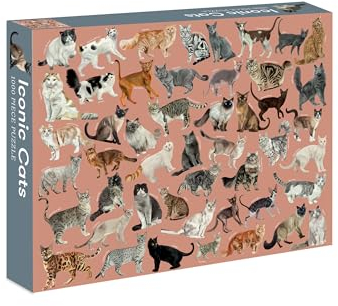 Iconic Cats: 1,000-Piece Jigsaw Puzzle