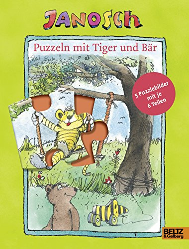 Puzzeln mit Tiger und Bär: Mit fünf 6-teiligen Puzzles