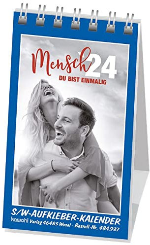 Mensch, du bist einmalig 2024: Aufkleber-Mini-Kalender