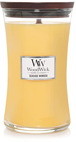 WoodWick Hourglass große Duftkerze mit PlusWick Innovation, Seaside Mimosa