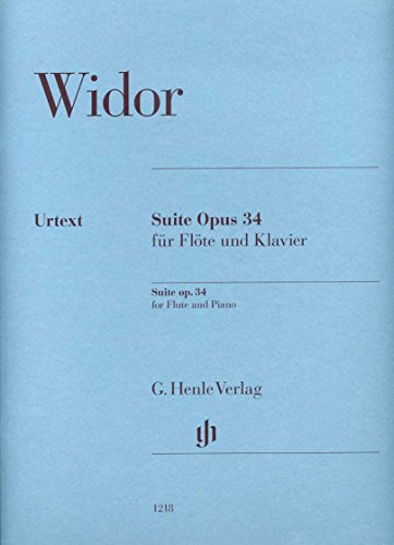 Suite OP 34 – arrangiamento per flauto traverso – Pianoforte [Note musicali/spartito] Compositore: WIDOR CHARLES MARIE