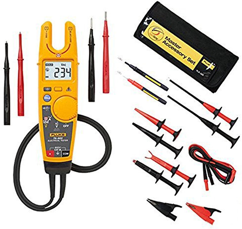 Fluke T6-600 Voltage and Continuity Current Tester with TLK-225 Clips and Probes