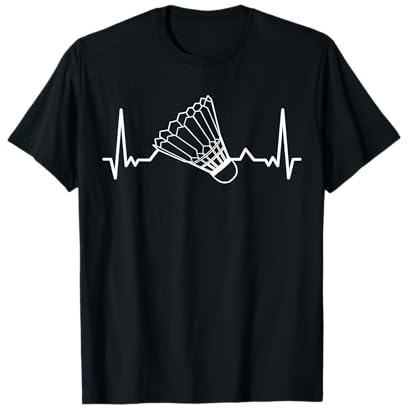Badminton sport Cardiogram Volants de Badminton T-Shirt