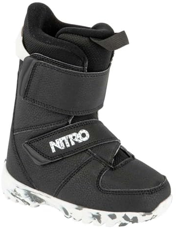 Nitro Rover Botas de Snowboard, Niños, Blk-Wht-Charcoal, 200