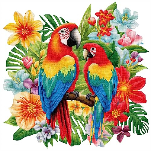 cukol cukol Kreuzstich Set Vorgedruckt Erwachsene, Stickbilder 36x36 cm