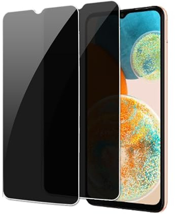 【2 Pezzi】Anti-Peeping Vetro Temperato Privacy Pellicola Protettiva per Samsung Galaxy A23 4G/5G, TemperedGlass Privacy Proteggi schermo