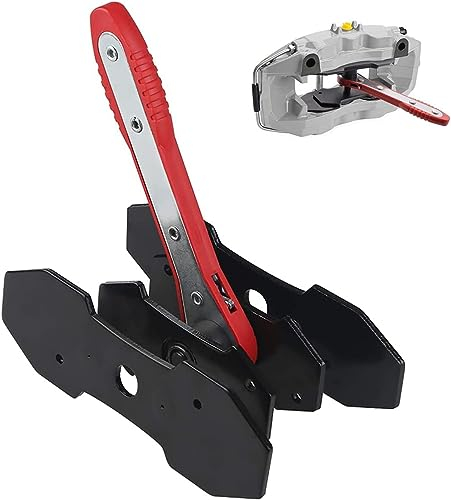 Thsakzo Bremssattel Werkzeug,360° Schwenk Bremskolbenrücksteller,Bremsenrücksteller,Bremskolben Rückstellwerkzeug,Bremssattel Ratschen Werkzeug,Ratschen Bremskolben Rücksteller Für Autobremsen (Rot)