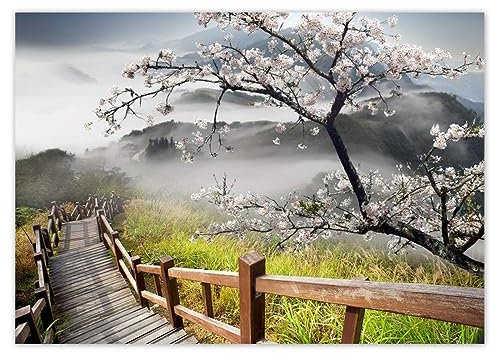 WTD H839Z_NS1A0 Stickers muraux Motif fleurs de cerisier du Japon 118,90 x 84,10 cm