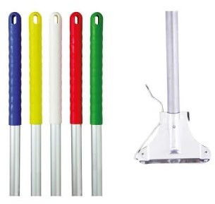 Kentucky Mop Handle 137cm Powder Coated RED with Metal Fitting 103037R