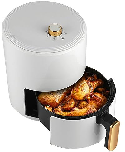 Small Air Fryer Healthy Cooking, 6L Electric Hot Air Fryers, Temperature Control, French Fries, Chicken, Meat, Fish, Nonstick Basket, Compact Space Saving (Color : /White A, Size : 110V) Comfortable