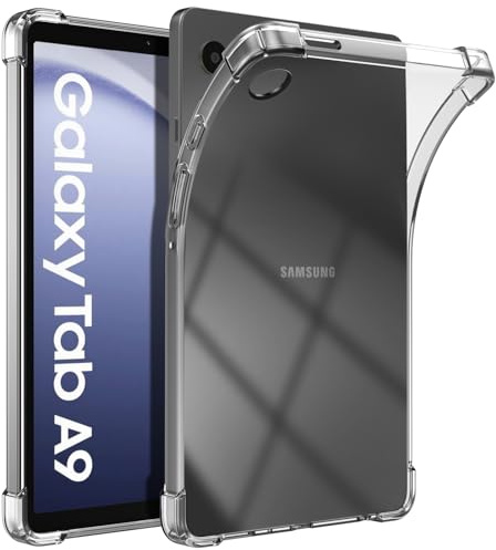 TiMOVO Hülle für Samsung Galaxy Tab A9 8.7 Zoll 2023 SM-X110/X115/X117, Schlank Leicht Schutzhülle mit Transparenter TPU Rückseite für All-New Samsung Galaxy Tab A9 Tablet, Transparent
