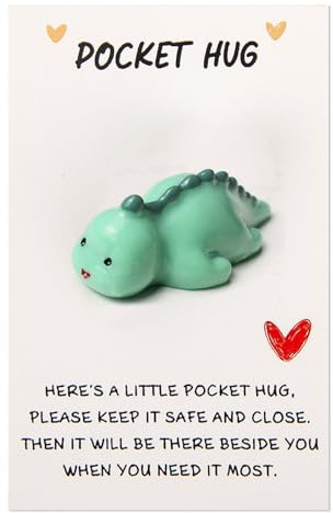 ARVOV Pocket Penguin Hug, Pinguin Geschenk, Pinguine Kleine Umarmung, Ermutigende Geschenke, Trost Geschenke, Get Well Soon Gift, Mini Pinguin Spielzeug Dekoration (Dinosaurier)