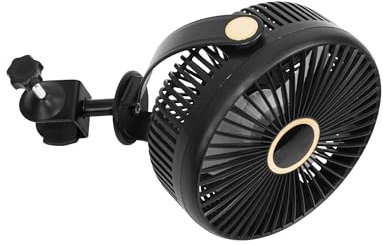 FSLiving Clip ventilator grow,Wiederaufladbar Grow Ventilator Oszillierend Klemmbar mini fan für Growzelt mit Flexibler Schwanenhals,3 Lüfterblätter,18 cm Durchmesser