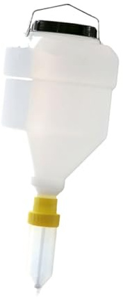 Milageto Saucenspender, nachfüllbare Salatdressing-Flasche, hängend Sauciere Soßenkanne, Gewürzflasche, 5 L für Restaurant, Picknick, Outdoor, Camping, Ketchup, Partys, Gelb