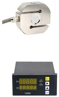 PMZZHUPVR S-Typ-Wägezellensensor mit Anzeigeanzeige, Druck- und Zugkraftmesszellen zur Kraftmessung 3 kg, 5 kg, 10 kg, 20 kg, 30 kg(3KG and Indicator)