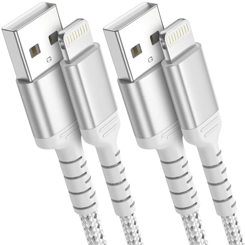 ULIFTUS Ladekabel iPhone 2M, MFi Zertifiziert USB A auf Lightning Kabel | Nylon, 480 Mbit/s Datenübertragung, USB A auf Lightning Schnellladekabel für iPhone 14 13 12 11 Pro Max Xs Xr X