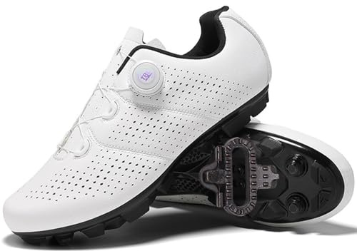PENXZT Herren Damen Mountainbike Schuhe Fahrradschuhe kompatibel mit SPD 2 Schrauben mit Cleats Atmungsaktive Outdoor-Radschuhe Fahrrad Spin MTB Schuhe