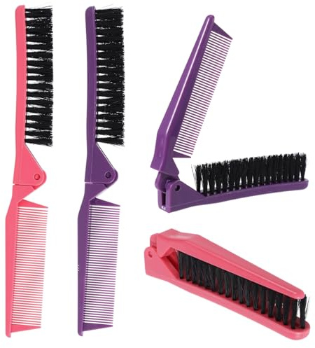 VALICLUD 2pezzi Spazzola Pieghevole Per Capelli e Pettine Pieghevole Da Viaggio Compatto Spazzola Tascabile e Pettine Portatile Per Styling e Pettinatura