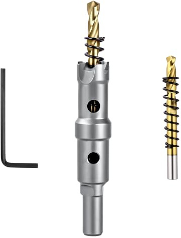Flintronic TCT Carbide Hole Saw, 16mm Heavy Duty Tipped Hole Cutter with Pilot Drill Bit, Suitable for Hard Metal, Stainless Steel, Iron, Aluminum, Copper, Plastic